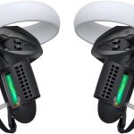 KIWI design védőburkolat, Meta Oculus Quest 2 vezérlőhöz, akkumulátor nyílással, védőpántokkal (fekete)