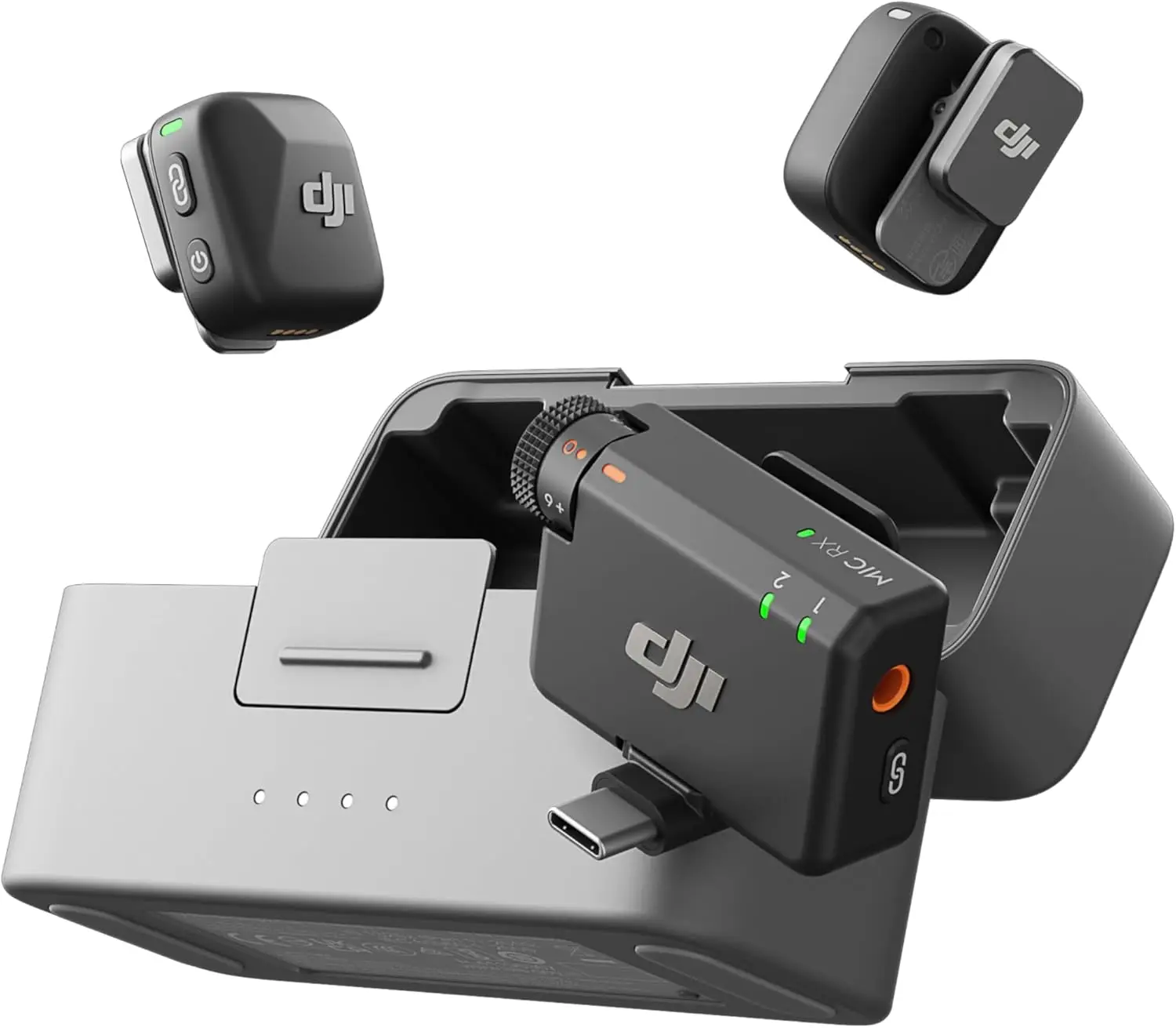 610KZmuio2L._AC_SL1500_ DJI Mic Mini 2 TX + 1 RX + Charging Case - Image 1