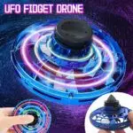 Kék LED-es repülő UFO drón, forog, giroszkópos léggömb, mini drón repülőgép játék