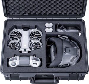 DJI Neo 2 full szetthez való keményfedeles koffer hordozótáska, szemüveg hellyel – 2. kép